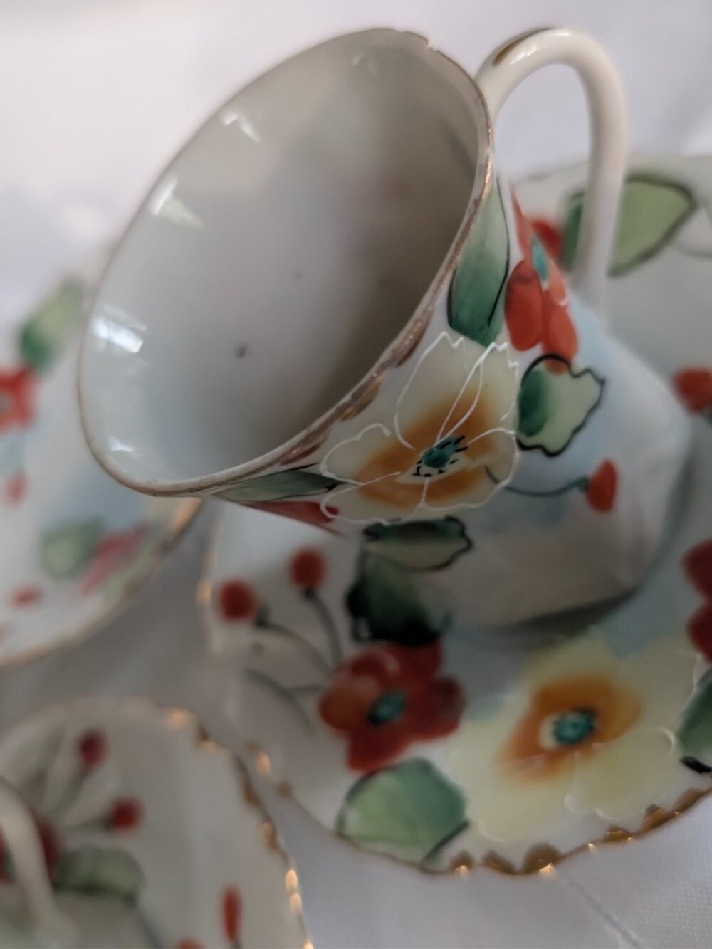 Gorgeous Antique Nippon TE-OH Tea Set Hand Painted Floral Design - Picture 13 of 14